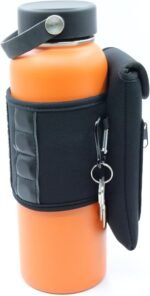 SACSTAR Magnetic Water Bottle Holder for Gym Bag | Adjustable Strap with Phone Pocket | Hands-Free Carrier for Standard & Large Sports Bottles up to 50oz (1400ml) for Workout, Hiking, Travel (Black) - Image 2