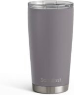 SANDJEST Gray Tumbler 20oz Stainless Steel Double Wall Vacuum Insulated, Travel Coffee Cup, Gifts for Men Women Birthday Christmas - Image 2