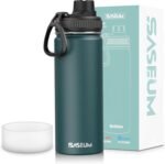 SASEUM Kids Sport Water Bottle 18oz Stainless Steel Double Wall Vacuum Thermal Mug with Leak Proof Spout Lids, Wide Mouth Metal Insulated Water Jug for Gym and Travel,Blue - Image 2
