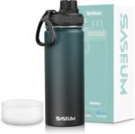 SASEUM Kids Sport Water Bottle 18oz Stainless Steel Double Wall Vacuum Thermal Mug with Leak Proof Spout Lids, Wide Mouth Metal Insulated Water Jug for Gym and Travel,Dark-Blue - Image 2
