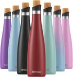 SASEUM Wine Bottle, 32 oz Insulated Stainless Steel Water Bottle and Wine Decanter with Vacuum Sealed Lid - Red 32 oz (1000ml) - Image 2