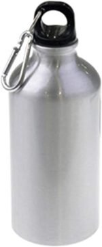 SFS BLANK Aluminum Grey Sport Thermos Flask W/Carabine for Sublimation Dye Heat Thermal Transfer Grey 600ml - Image 2