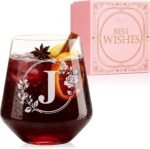 SIPBYSOP Personalized Stemless Wine Glass – Initial Engraved Customized Gift Monogrammed A-Z，19 OZ, Christmas Anniversary Birthday Gifts for Women - Image 2
