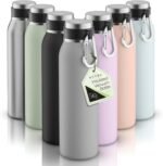 SIPX™ 20 oz Stainless Steel Insulated Water Bottle with Leakproof Lid & Carry Hook – Triple Insulated – Cold 24 Hours/Hot 12 Hours – Perfect for Gym, Work, Sports, Travel – Grey - Image 2
