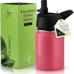 SIPX™ Kids 12 oz Insulated Water Bottle with Straw Lid – Leakproof Stainless Steel, BPA-Free, Easy to Carry – Perfect for School, Camp, Sports & Travel – Red - Image 2