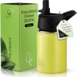 SIPX™ Kids 12 oz Insulated Water Bottle with Straw Lid – Leakproof Stainless Steel, BPA-Free, Easy to Carry – Perfect for School, Camp, Sports & Travel – Yellow - Image 2