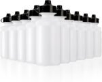 SOUJOY 10 Pack Sports Water Bottle, 21oz Plastic Squeeze Bottle with Easy Open Push/Pull Cap, BPA Free Reusable Team Water Bottle for Fitness, Gifts - Image 2