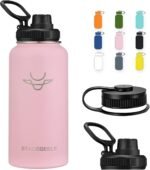 STACEGEELE Insulated Vacuum Water Bottle with Spout Lid & Screw on Top | Stainless Steel Flask for Kids Leak Proof Lightweight Eco Friendly 18oz / 24oz / 32 oz / 40oz(32oz Pink) - Image 2
