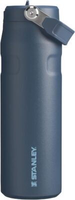 STANLEY IceFlow Flip Straw 2.0 Water Bottle 24 OZ | Built-In Straw with Larger Opening | Lightweight & Leak-Resistant | Insulated Stainless Steel | BPA-Free | Navy - Image 2