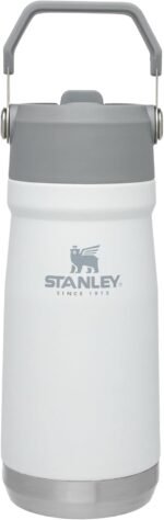 STANLEY IceFlow Flip Straw Water Bottle 17 oz | Built-In Straw for Travel and Sports | Lightweight and Leak Resistant | Insulated Stainless Steel | BPA-Free | Polar - Image 2