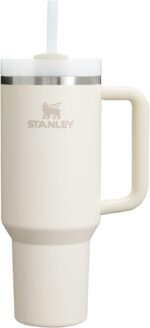 STANLEY Quencher H2.0 Tumbler with Handle and Straw 40 oz | Flowstate 3-Position Lid | Cup Holder Compatible for Travel | Insulated Stainless Steel Cup | BPA-Free | Cream 2.0 - Image 2