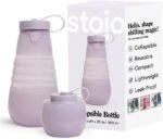 STOJO Collapsible Sports Water Bottle - Leak-Proof Reusable Silicone Travel Cup for Hot & Cold Drinks - Microwave & Dishwasher Safe - AS SEEN ON TODAY SHOW - Parent (Translucent Lilac) - Image 2