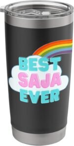 Saja - Best Saja Ever - Rainbow Cute Girl Saja Stainless Steel Insulated Tumbler - Image 2