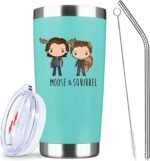 Sam and Dean,Tv Show Merchandise,20 Oz Insulated Stainless Steel Iced Coffee Tumbler with Lid,Funny Travel Coffee Mug Cup Water Bottle,Birthday Party Gifts Idea for Women Men Friend Her Him Fans - Image 2