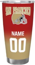 San Francisco Stainless Steel Tumbler Custom Travel Mug Tumbler With Name And Number Personalized Coffee Mug Insulated Keeps Drinks Cold＆hot For Men Women Gifts - Image 2