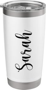 Sarah Personalized Name Custom Travel Mug Stainless Steel Insulated Tumbler - Image 2