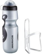 Schwinn Sport Water Bottle with Holder for Bicycle, 23 oz, BPA-Free, No-Slip Grip, Dust Cap Lid, Cage Easily Mounts to Bike, Bike Water Bottle Holder Combo - Image 2