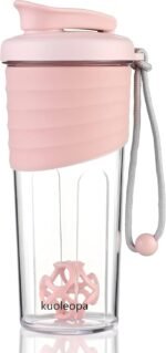 Shaker Bottle for Protein Mixes，24 oz，Protein Shaker Bottles with Whisk Ball, Mixer Bottle, Protein Bottle,Portable Pre Workout Whey Protein Drink Shaker Cup，Pink - Image 2