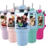 Ships Next Day Custom 40oz Tumbler with Picture&Name, Personalized Tumbler with Handle, Valentines Day Gifts for Him/Her, Girlfriend Boyfriend Gift for Birthday - Image 2