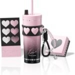 Sidagar 24 oz Stainless Steel Tumbler with Lid and Straw, Insulated Coffee Mug, Leak Proof, Portable Iced Travel Water Bottle, Reusable Thermal Coffee Cup Gift for Women, Pink - Image 2