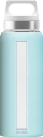 Sigg - Glass Water Bottle - Dream Glacier - Soft Silicon Cover - Leakproof - Dishwasher Safe - BPA Free - Broscilate Glass - 22 Oz - Image 2