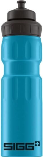 Sigg - Sports Water Bottle - WMB Sports Blue - With 3-Stage Sports Cap - Made in Switzerland - Leakproof - Lightweight - Metal - BPA Free - 25 Oz - Image 2