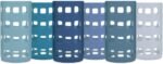 Silicone Glass Water Bottle Sleeves - 6-Pack of Protective Holders 16-18 oz Capacity - Anti-Slip Protection for Beverage Containers - Insulating Carriers for Smoothies and Juices (Ocean Blues) - Image 2