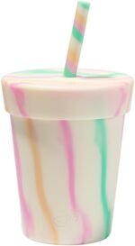 Silipint 8oz Silicone Tumbler with Straw and Lid – Unbreakable, BPA Free, Non-Toxic, Dishwasher, Microwave, Freezer Safe Tumbler Cup – Reusable Drinkware for Juice, Smoothies, Coffee (Taffy Twist) - Image 2