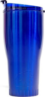 Silver Buffalo Double Walled Vacuum Insulated Stainless Steel Tumbler With Flip Top Lid Keeps Hot and Cold, Travel Coffee Mug Leakproof Lid, 30 Ounces, Royal Blue - Image 2