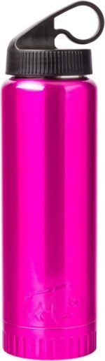 Silver Buffalo Double Walled Vacuum Insulated Stainless Steel Water Bottle, 20 Ounces, Magenta - Image 2