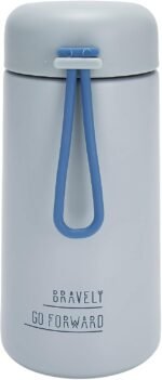 Simcat 9 oz Small Stainless Steel Vacuum Insulated Water Bottle with Silicone Handle and Leakproof Lid, Cold and Hot Drinks, for Travel, Gym, Camping and Hiking (Cyan) - Image 2