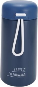 Simcat 9 oz Small Stainless Steel Vacuum Insulated Water Bottle with Silicone Handle and Leakproof Lid, Cold and Hot Drinks, for Travel, Gym, Camping and Hiking (Dark blue) - Image 2