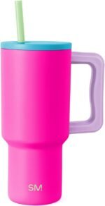 Simple Modern 30 oz Trek Tumbler with Handle and Straw Lid | Cup Holder Friendly Insulated Stainless Steel Travel Mug | 80s Mix - Image 2