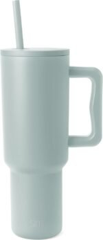 Simple Modern 40 oz Trek Tumbler with Handle and Straw Lid | Cup Holder Friendly Insulated Stainless Steel Travel Mug | Sea Glass Sage - Image 2