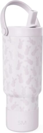 Simple Modern Easter Trek Pivot | 24oz Kids Flip Straw Tumbler with Handle & Silicone Boot | Gifts for Kids | Insulated Water Bottle Stainless Steel Cup | School Travel Jug | Easter Bunnies - Image 2