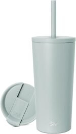 Simple Modern Insulated Tumbler with Lid and Straw | Iced Coffee Cup Reusable Stainless Steel Water Bottle Travel Mug | Gifts for Women Men Her Him | Classic Collection | 20oz | Sea Glass Sage - Image 2