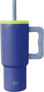 Simple Modern Kids 24 oz Tumbler with Handle and Silicone Straw Lid | Spill Proof and Leak Resistant | Reusable Stainless Steel Bottle | Gift for Kids Boys Girls | Trek Collection | Asteroid - Image 2