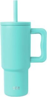 Simple Modern Kids 24 oz Tumbler with Handle and Silicone Straw Lid | Spill Proof and Leak Resistant | Reusable Stainless Steel Bottle | Gift for Kids Boys Girls | Trek Collection | Ocean Water - Image 2