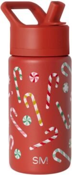 Simple Modern Kids Summit | Christmas Water Bottle with Straw Lid | 14oz Stainless Steel Cup Insulated Tumbler for Toddlers, School | Holiday Gifts for Girls Boys | Candy Cane Salad - Image 2