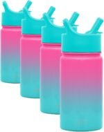 Simple Modern Kids Summit Water Bottle with Straw Lid | 14oz Stainless Steel Cup Insulated Tumbler Tumbler for Toddlers, School | Sorbet (Pack of 4) - Image 2
