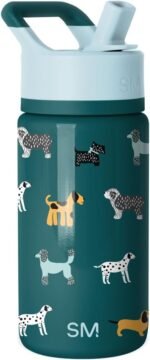 Simple Modern Kids Summit Water Bottle with Straw Lid | 14oz Stainless Steel Cup Insulated Tumbler for Toddlers, School | Dog Days - Image 2