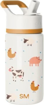 Simple Modern Kids Summit Water Bottle with Straw Lid | 14oz Stainless Steel Cup Insulated Tumbler for Toddlers, School | Farm Animals - Image 2