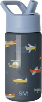 Simple Modern Kids Summit Water Bottle with Straw Lid | 14oz Stainless Steel Cup Insulated Tumbler for Toddlers, School | Wheels Up - Image 2