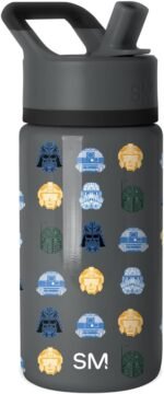 Simple Modern Kids Summit Water Bottle with Straw Lid | Star Wars 14oz Stainless Steel Cup Insulated Tumbler for Boys, School | Star Wars Helmets - Image 2