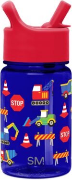 Simple Modern Kids Water Bottle Plastic BPA-Free Tritan Cup with Leak Proof Straw Lid | Reusable and Durable for Toddlers, Boys | Summit Collection | 12oz, Under Construction - Image 2