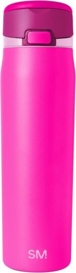 Simple Modern Mesa Loop Water Bottle with Covered Straw and Handle | 24oz Cup Holder Friendly Insulated Stainless Steel Bottles for Travel, Sports and School | Raspberry Vibes - Image 2