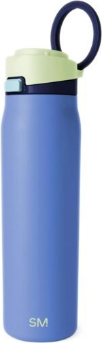 Simple Modern Mesa Loop Water Bottle with Covered Straw and Handle | 30oz Cup Holder Friendly Insulated Stainless Steel Bottles for Travel, Sports and School | Neptune - Image 2