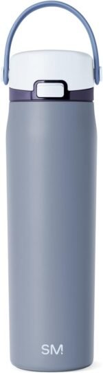 Simple Modern Mesa Sport Water Bottle with Covered Chug Lid | 24oz Cup Holder Friendly Insulated Stainless Steel Bottle for Gym, Sports and Travel | Costal Fog - Image 2