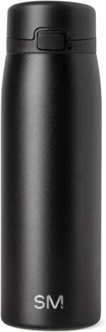 Simple Modern Sidekick Travel Coffee Mug | Ceramic-Lined Insulated Stainless Steel Tumbler | Leak-Proof and Cup Holder Friendly | 16oz, Midnight Black - Image 2