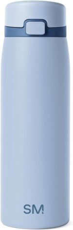 Simple Modern Sidekick Travel Coffee Mug | Ceramic-Lined Insulated Stainless Steel Tumbler | Leak-Proof and Cup Holder Friendly | 16oz, Soft Denim - Image 2